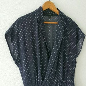 Navy, pindot jumpsuit. Worn only once.